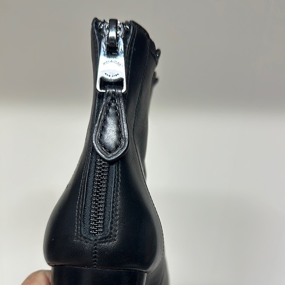 Coach Black Ankle Booties with Scalloped Trim - Picture 11 of 14